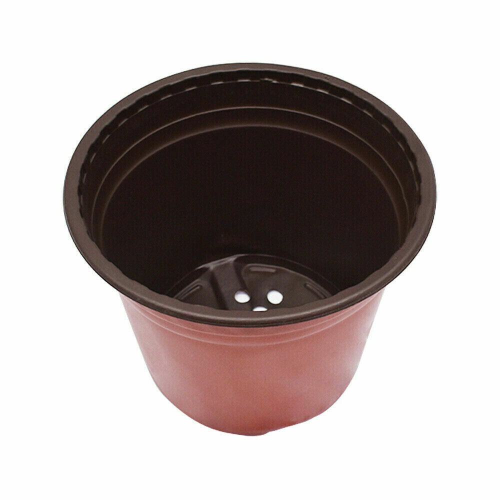 100 PCS 12Cm Plastic Plant Flower Pots Nursery Seedlings Container Flowerpot