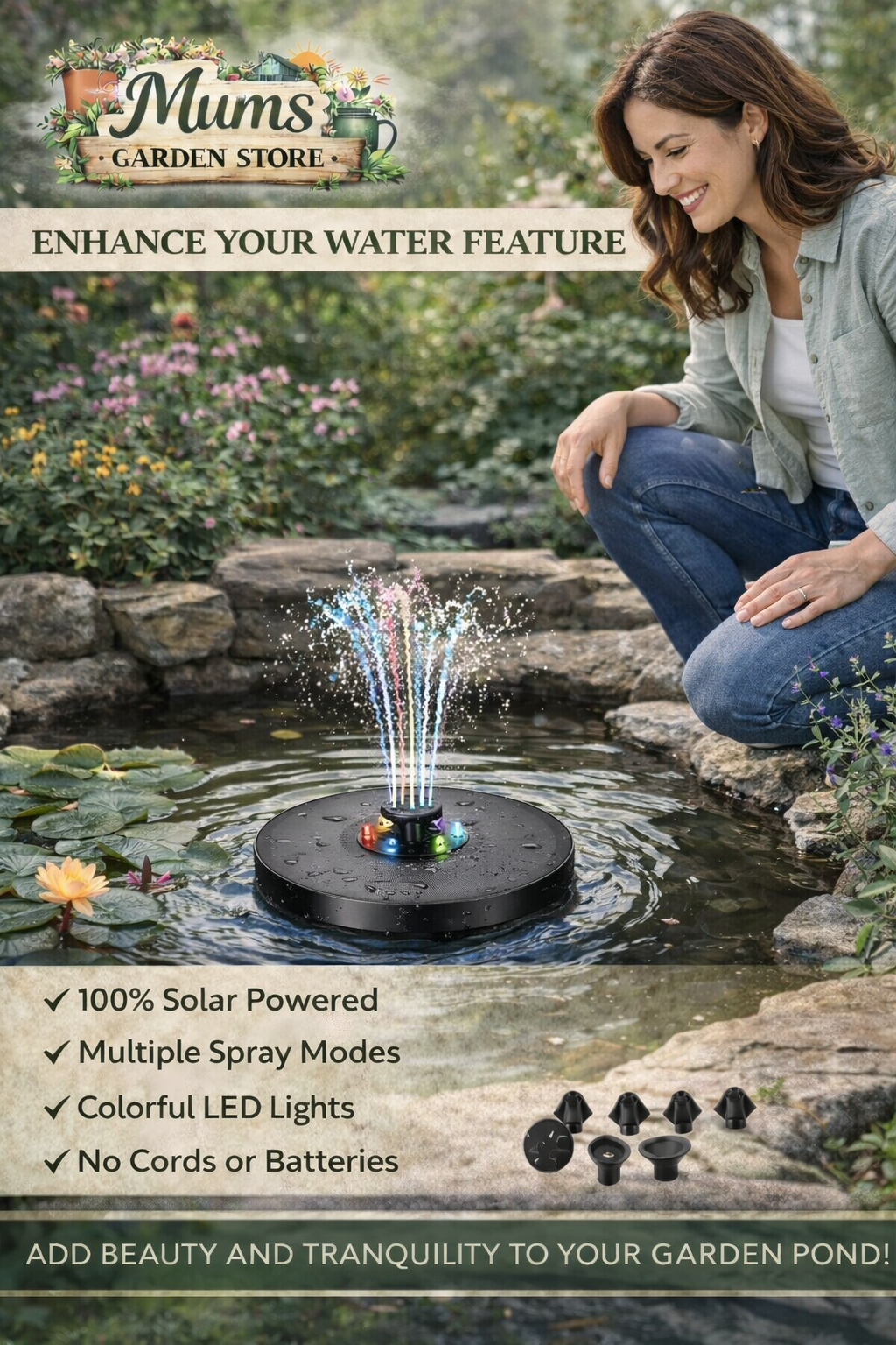 Solar Garden Fountain