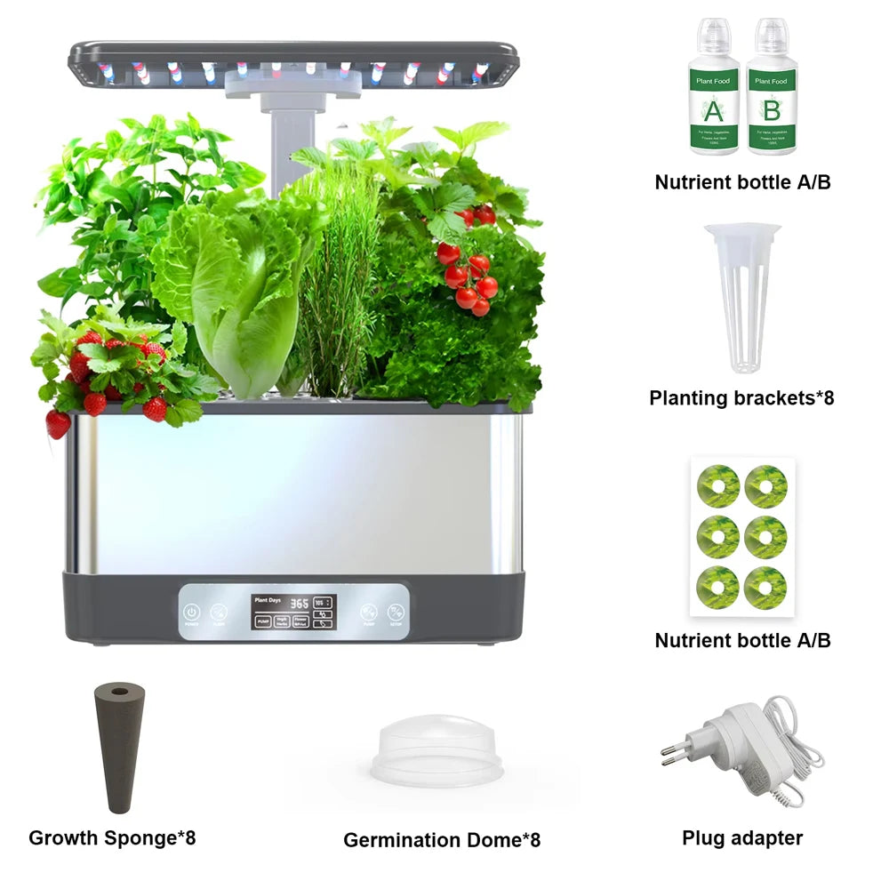 Revolutionize Your Indoor Gardening with the 2.5L Tuya WiFi Hydroponics Growing System - Smart LED Grow Lights & Automatic Watering!