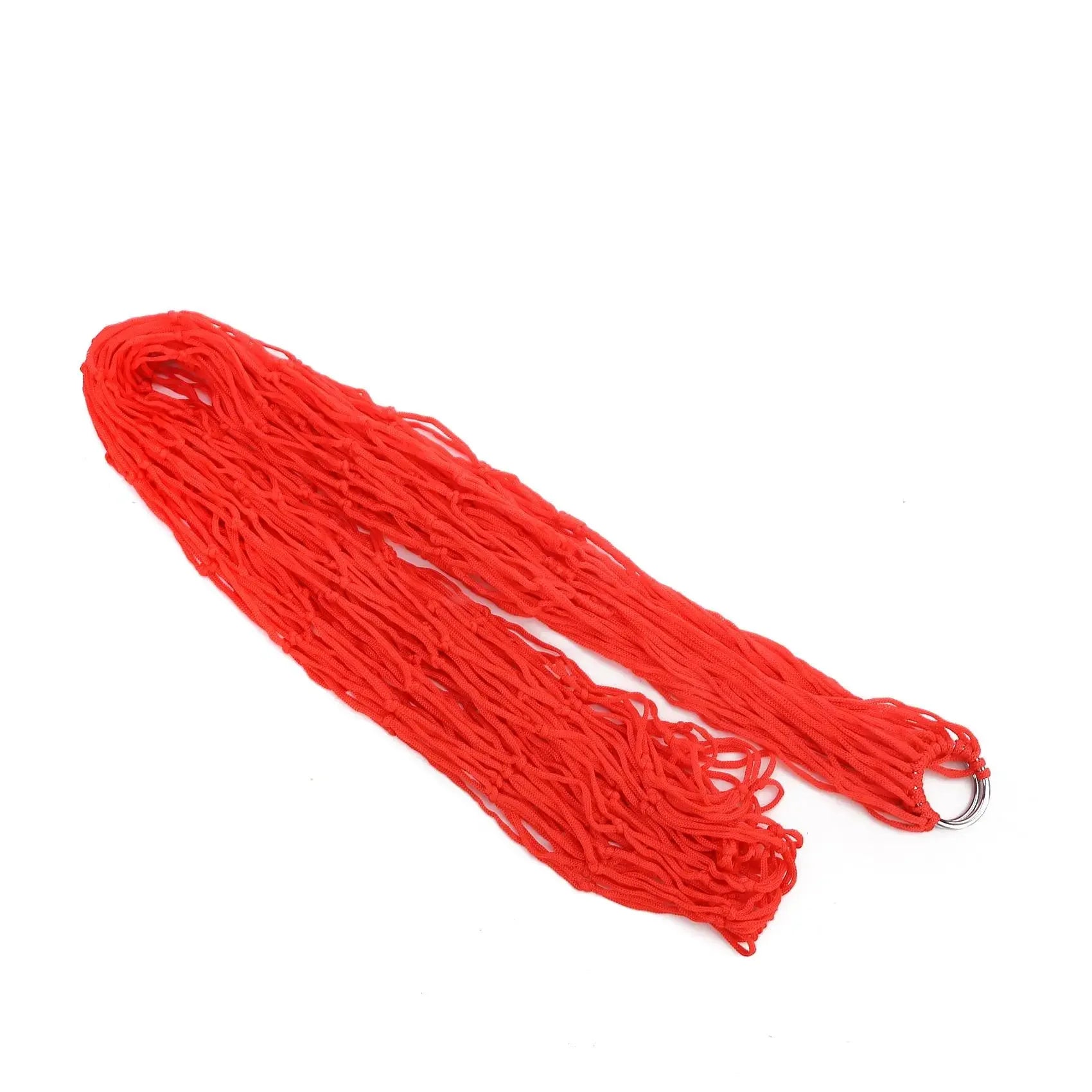 Outdoor Supplies Bold Mesh Hammock Nylon Rope Single Hammock Outdoor Furniture Camping
